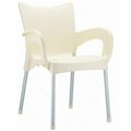 Compamia Romeo Resin Dining Arm Chair Beige, 4PK ISP043-BEI